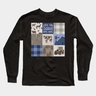 Til the cows come home - navy Long Sleeve T-Shirt